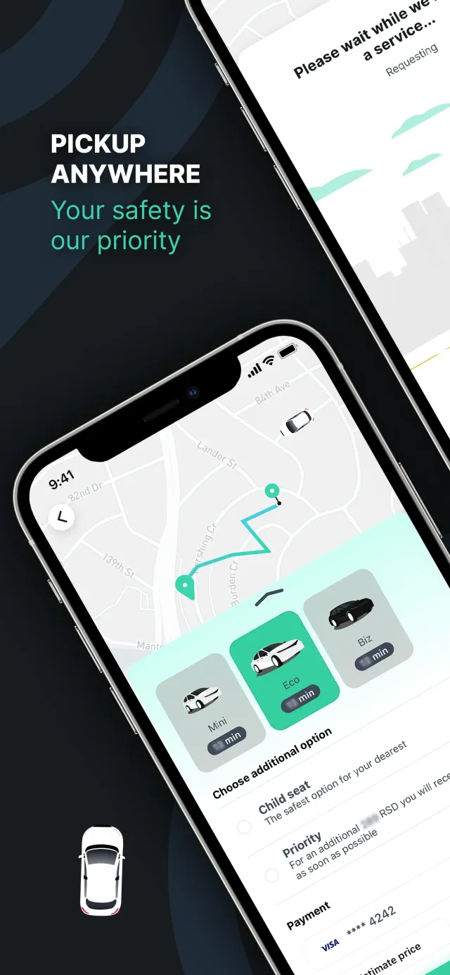 Car:Go pickup screen