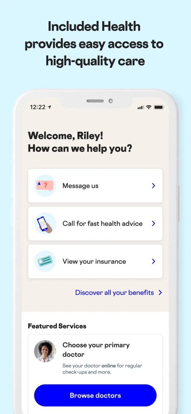 Included Health home screen